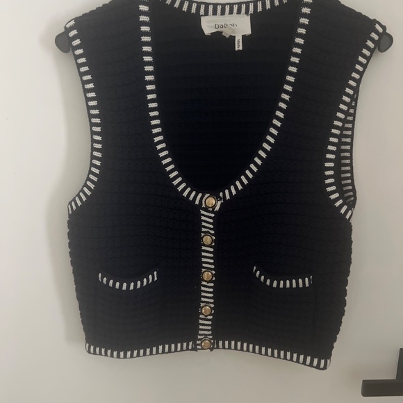 BA&SH Cardigan Gustave Marine In Blue - Picture 4 of 6